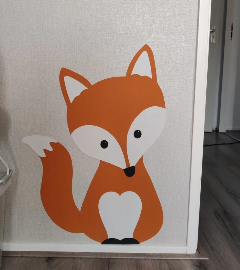 Muursticker vosje kinderkamer.
