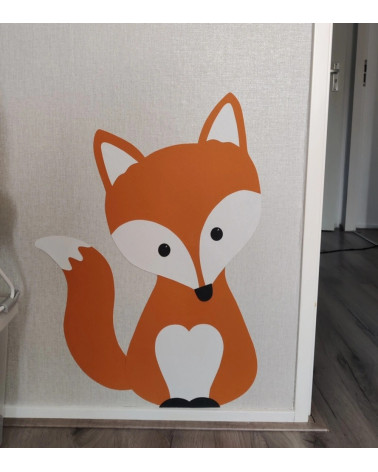 Muursticker vosje kinderkamer.