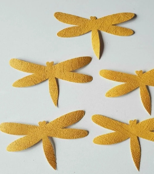 Gouden libellen behang muurstickers