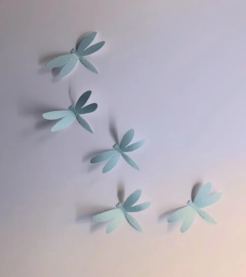 Gouden libellen behang muurstickers