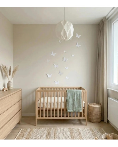 Set 3d vlinders in wit tinten