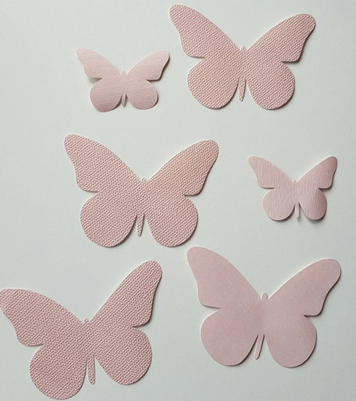 Oud roze 3d vlinders muurstickers kinderkamer