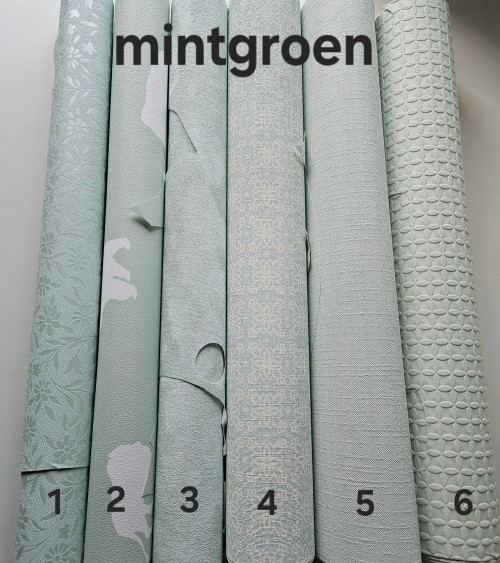 Mintgroene behang kleuren