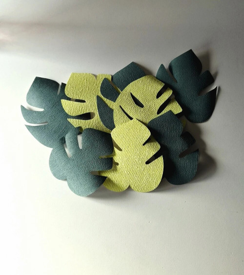 set jungle bladeren  licht- en donkergroen