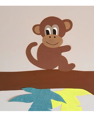 Aapje opzij jungle behangsticker babykamer