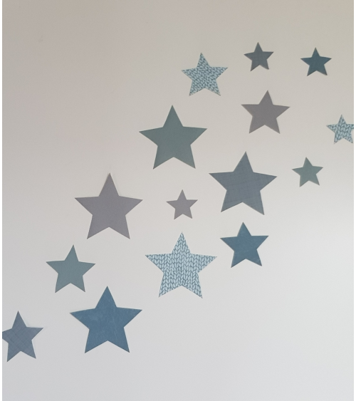 Set sterren behangstickers babykamer oud groen.