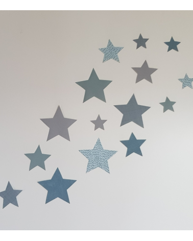 Set sterren behangstickers babykamer oud groen.