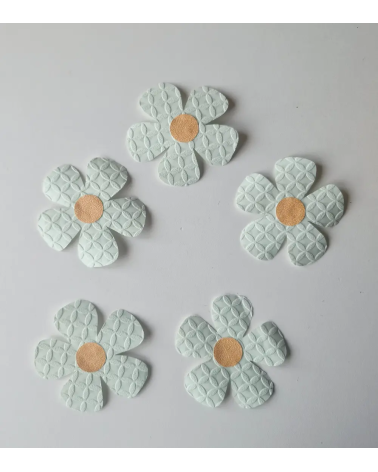 Set bloemen behangstickers meisjeskamer mintgroen.