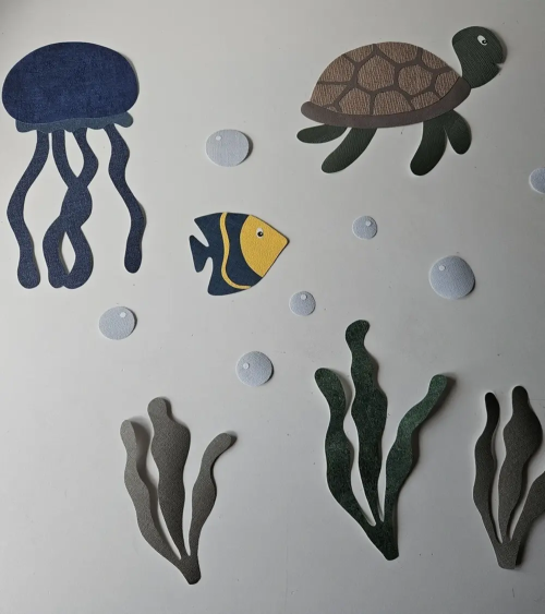 Oceaan behangstickers babykamer.
