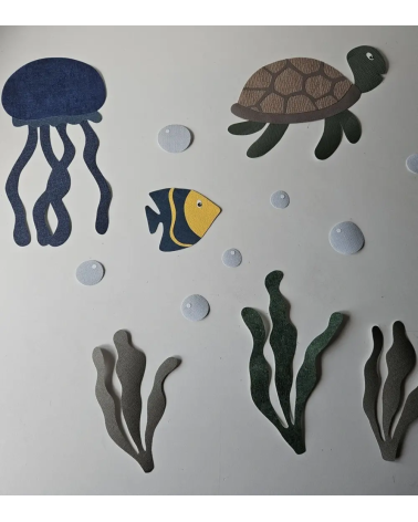 Oceaan behangstickers babykamer.