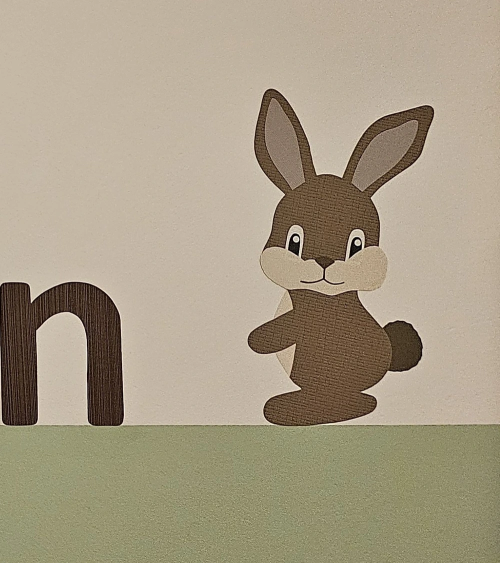 Babykamer behangsticker konijntje.