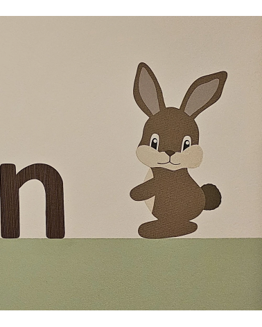 Babykamer behangsticker konijntje.