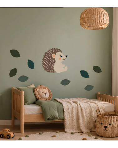 Egel bosdieren behangsticker voor de baby- en kinderkamer.