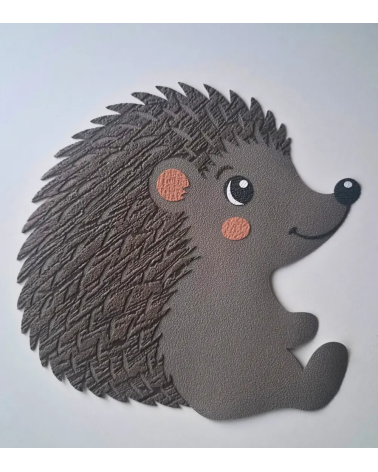 Egel behangsticker voor de baby- en kinderkamer in grijs bruin.