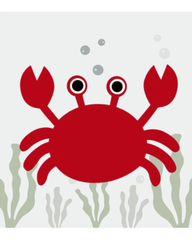 Krab behangsticker babykamer.