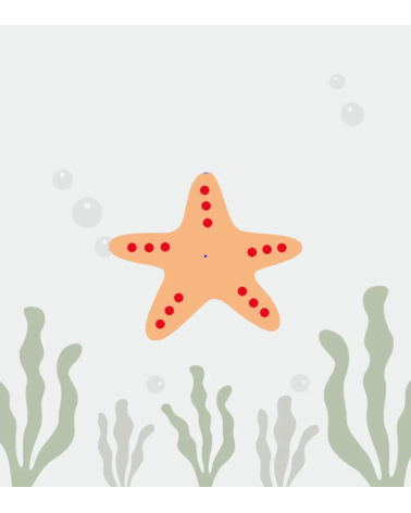 Zeester behangsticker babykamer.
